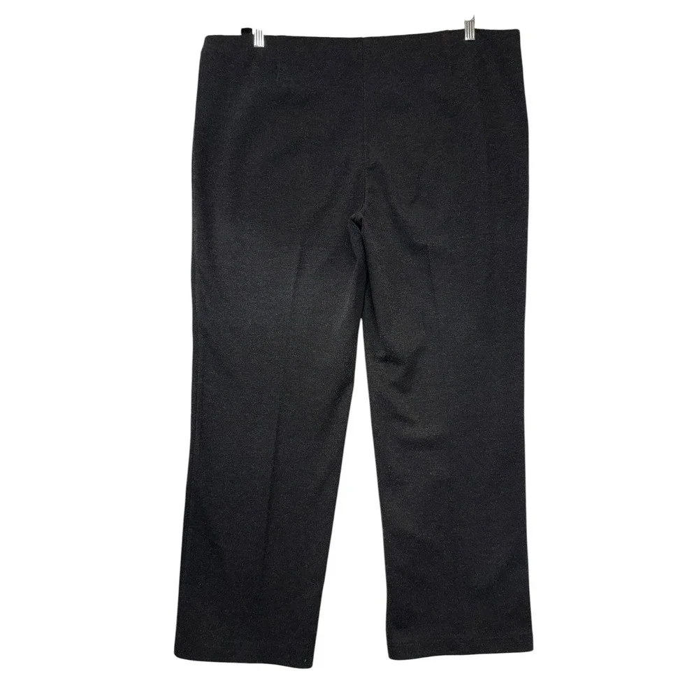 Eileen‎ Fisher Italian Fabric Pull On Straight Leg Pants Black Womens XL